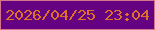 文字の大きさ：5、枠の色：d4748d、背景の色：650282、文字の色：de7127 無料ブログパーツのブログ時計