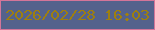 文字の大きさ：5、枠の色：d47599、背景の色：54628c、文字の色：9e7f0f 無料ブログパーツのブログ時計