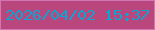 文字の大きさ：2、枠の色：d475b3、背景の色：b9477d、文字の色：08a7d1 無料ブログパーツのブログ時計