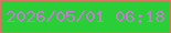 文字の大きさ：3、枠の色：d47762、背景の色：2acf38、文字の色：c17ecf 無料ブログパーツのブログ時計