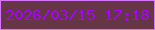 文字の大きさ：5、枠の色：d477fa、背景の色：673646、文字の色：a703fc 無料ブログパーツのブログ時計