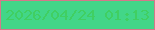 文字の大きさ：3、枠の色：d4788a、背景の色：42d688、文字の色：40cf62 無料ブログパーツのブログ時計