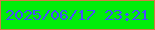 文字の大きさ：2、枠の色：d47a44、背景の色：01ed0a、文字の色：454efb 無料ブログパーツのブログ時計