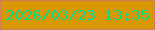 文字の大きさ：2、枠の色：d47b5a、背景の色：d89704、文字の色：04da89 無料ブログパーツのブログ時計