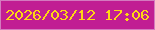 文字の大きさ：1、枠の色：d47bbf、背景の色：c11e93、文字の色：fed713 無料ブログパーツのブログ時計