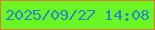 文字の大きさ：2、枠の色：d47d35、背景の色：6bf623、文字の色：1e8ccb 無料ブログパーツのブログ時計