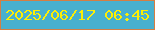 文字の大きさ：4、枠の色：d47e43、背景の色：48b0ce、文字の色：fcee06 無料ブログパーツのブログ時計