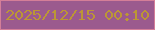 文字の大きさ：5、枠の色：d47e98、背景の色：9b5a8e、文字の色：bc9635 無料ブログパーツのブログ時計