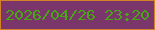 文字の大きさ：3、枠の色：d48128、背景の色：7a356a、文字の色：48a516 無料ブログパーツのブログ時計