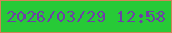 文字の大きさ：5、枠の色：d48358、背景の色：27ca37、文字の色：6e40a7 無料ブログパーツのブログ時計