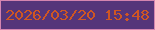 文字の大きさ：4、枠の色：d485b0、背景の色：55357a、文字の色：cf5623 無料ブログパーツのブログ時計