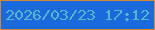 文字の大きさ：2、枠の色：d48635、背景の色：196bdd、文字の色：5cb4c9 無料ブログパーツのブログ時計