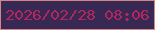 文字の大きさ：4、枠の色：d48683、背景の色：382954、文字の色：b3265e 無料ブログパーツのブログ時計