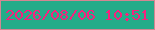 文字の大きさ：4、枠の色：d48692、背景の色：24ac89、文字の色：f8207e 無料ブログパーツのブログ時計