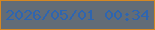 文字の大きさ：3、枠の色：d48723、背景の色：626c77、文字の色：2e65b0 無料ブログパーツのブログ時計