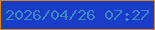 文字の大きさ：2、枠の色：d48823、背景の色：193dc8、文字の色：3f86c8 無料ブログパーツのブログ時計
