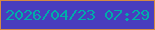 文字の大きさ：5、枠の色：d48943、背景の色：483dbe、文字の色：00ada9 無料ブログパーツのブログ時計