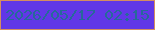 文字の大きさ：5、枠の色：d48d61、背景の色：6137e7、文字の色：26699a 無料ブログパーツのブログ時計