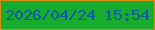 文字の大きさ：5、枠の色：d48f10、背景の色：18ac2e、文字の色：0b5ba5 無料ブログパーツのブログ時計