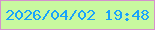 文字の大きさ：1、枠の色：d491cd、背景の色：c8f99f、文字の色：19a3fb 無料ブログパーツのブログ時計