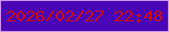 文字の大きさ：3、枠の色：d493fb、背景の色：4806b7、文字の色：ce0b11 無料ブログパーツのブログ時計