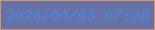 文字の大きさ：2、枠の色：d4946c、背景の色：6671a8、文字の色：4d88d3 無料ブログパーツのブログ時計