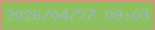 文字の大きさ：5、枠の色：d4947c、背景の色：8dc05f、文字の色：98b7b9 無料ブログパーツのブログ時計