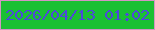 文字の大きさ：3、枠の色：d494c4、背景の色：1ac033、文字の色：4d48da 無料ブログパーツのブログ時計