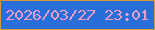 文字の大きさ：1、枠の色：d49641、背景の色：286ed9、文字の色：ee9fc8 無料ブログパーツのブログ時計