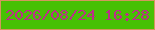 文字の大きさ：2、枠の色：d4965d、背景の色：47c004、文字の色：bc2e89 無料ブログパーツのブログ時計