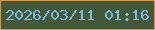 文字の大きさ：1、枠の色：d49746、背景の色：44593a、文字の色：78bde6 無料ブログパーツのブログ時計