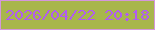 文字の大きさ：2、枠の色：d497dd、背景の色：a8b64c、文字の色：b15cf1 無料ブログパーツのブログ時計