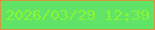 文字の大きさ：3、枠の色：d4983f、背景の色：60e367、文字の色：89f533 無料ブログパーツのブログ時計