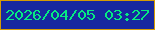 文字の大きさ：2、枠の色：d49c04、背景の色：17289f、文字の色：06ea82 無料ブログパーツのブログ時計