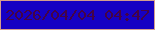 文字の大きさ：1、枠の色：d49d8d、背景の色：1600c3、文字の色：440346 無料ブログパーツのブログ時計