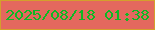 文字の大きさ：1、枠の色：d49f2c、背景の色：e4685e、文字の色：0eb924 無料ブログパーツのブログ時計