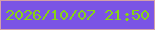 文字の大きさ：4、枠の色：d4a0aa、背景の色：7b54e5、文字の色：87d411 無料ブログパーツのブログ時計