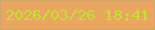 文字の大きさ：5、枠の色：d4a467、背景の色：e9a660、文字の色：c4e32a 無料ブログパーツのブログ時計