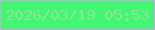 文字の大きさ：3、枠の色：d4a4ea、背景の色：41f771、文字の色：8ee699 無料ブログパーツのブログ時計