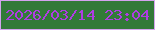 文字の大きさ：2、枠の色：d4a4ee、背景の色：327a38、文字の色：af3de3 無料ブログパーツのブログ時計