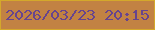 文字の大きさ：2、枠の色：d4a82b、背景の色：c28243、文字の色：67448e 無料ブログパーツのブログ時計