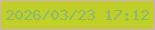 文字の大きさ：1、枠の色：d4a8d9、背景の色：c0d028、文字の色：89ba71 無料ブログパーツのブログ時計
