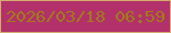 文字の大きさ：5、枠の色：d4aa6f、背景の色：b2316a、文字の色：a27a19 無料ブログパーツのブログ時計