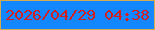 文字の大きさ：1、枠の色：d4ab4e、背景の色：1387ff、文字の色：d21f20 無料ブログパーツのブログ時計