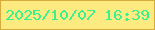 文字の大きさ：5、枠の色：d4ad3a、背景の色：fdeb81、文字の色：36f28f 無料ブログパーツのブログ時計