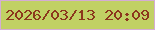 文字の大きさ：4、枠の色：d4add4、背景の色：c1d164、文字の色：8c371d 無料ブログパーツのブログ時計