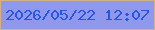 文字の大きさ：2、枠の色：d4b085、背景の色：8f98ec、文字の色：2957dc 無料ブログパーツのブログ時計
