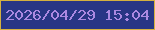 文字の大きさ：2、枠の色：d4b140、背景の色：283685、文字の色：ab89e1 無料ブログパーツのブログ時計