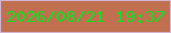 文字の大きさ：1、枠の色：d4b2ce、背景の色：c0704f、文字の色：13de1f 無料ブログパーツのブログ時計