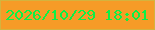 文字の大きさ：1、枠の色：d4b33e、背景の色：f69b27、文字の色：0cf046 無料ブログパーツのブログ時計